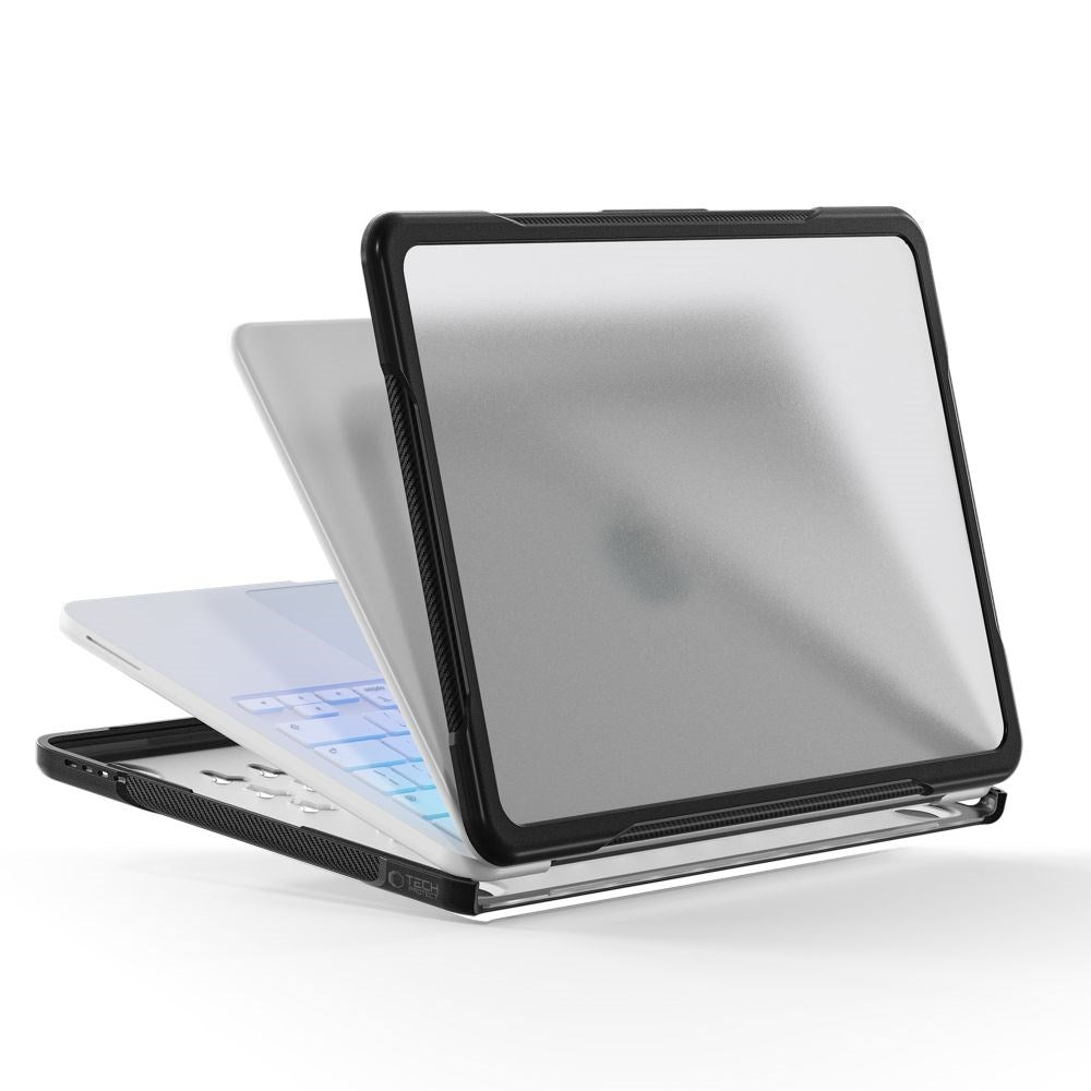 MacBook Neo 13 A18 Pro (2026) Tech-Protect Velar Hybrid Case - Transparent / Black