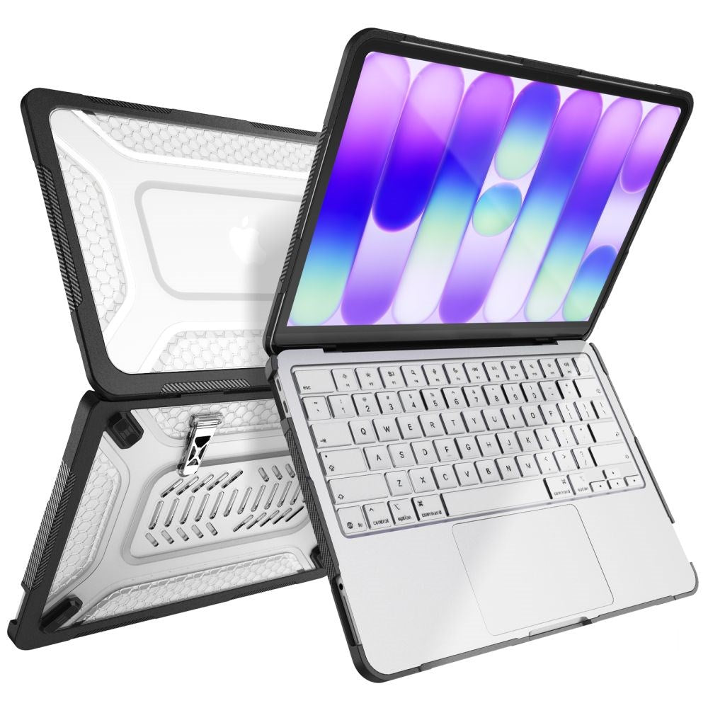 MacBook Neo 13 A18 (2026) Tech-Protect Kevlar Pro Case - Black / Transparent