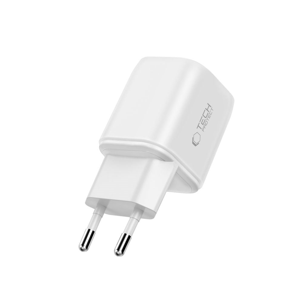 Tech-Protect 100W Wall Charger - 1 x USB-A - 2 x USB-C - White