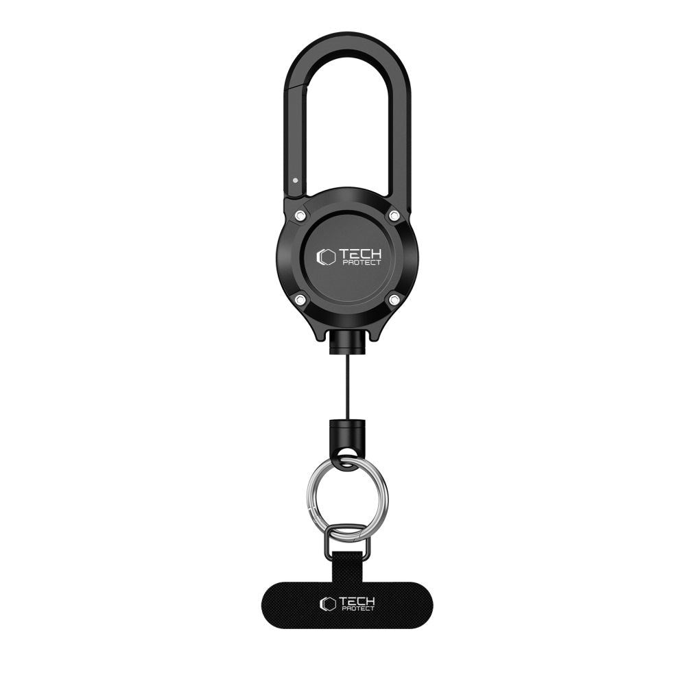 Tech-Protect URBANLOOP Anti-Theft Keychain with Yoyo Lanyard - Black