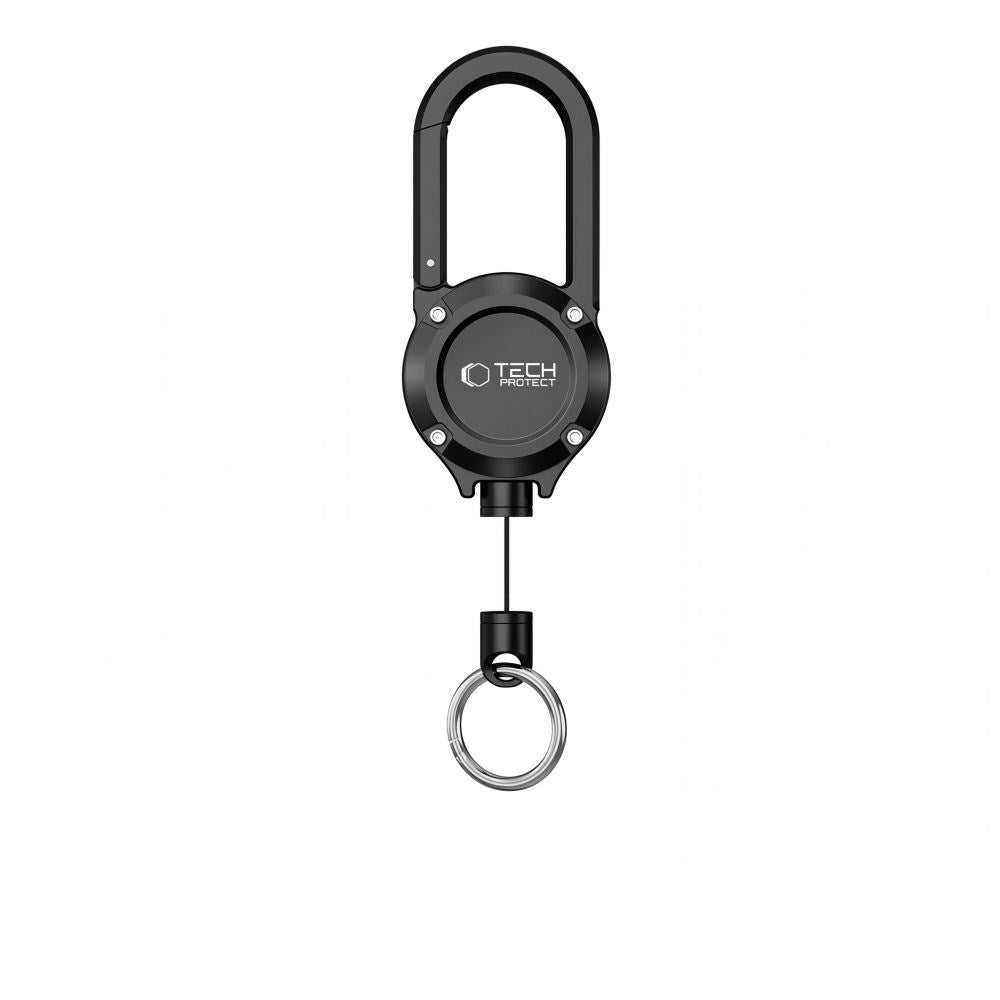 Tech-Protect URBANLOOP Anti-Theft Keychain with Yoyo Lanyard - Black