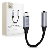 USB-C to Mini Jack 3.5mm DAC Adapter Tech-Protect UltraBoost - Grey