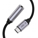 USB-C to Mini Jack 3.5mm DAC Adapter Tech-Protect UltraBoost - Grey