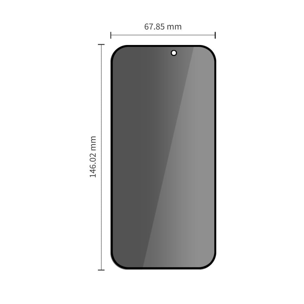 iPhone 18 Pro Tech-Protect Tempered Glass Screen Protector - Privacy Function - 2 Pcs. - Transparent