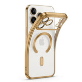 iPhone 18 Pro / 17 Pro Tech-Protect MagFlex Case - MagSafe Compatible - Transparent / Gold