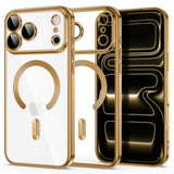 iPhone 18 Pro / 17 Pro Tech-Protect MagFlex Case - MagSafe Compatible - Transparent / Gold