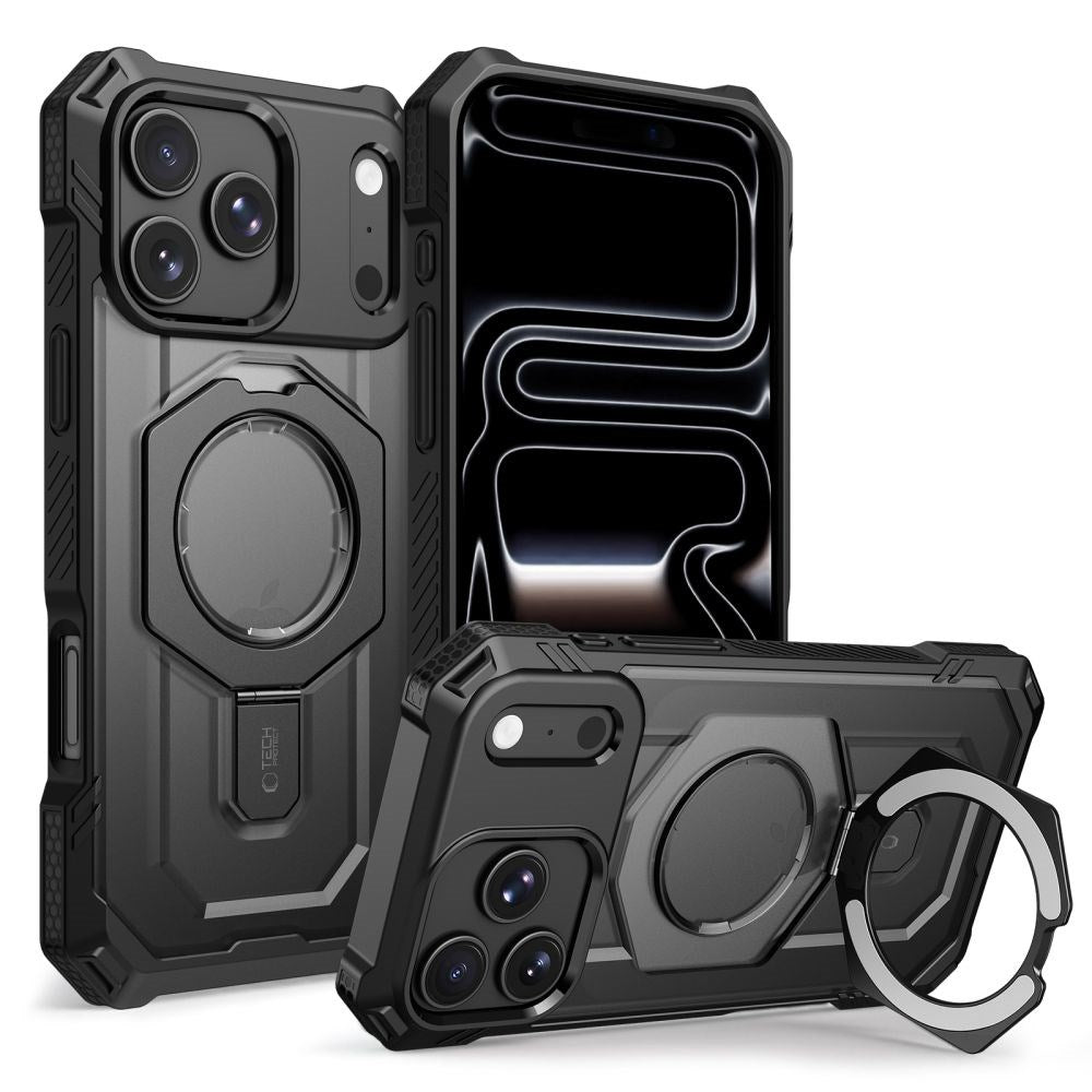iPhone 18 Pro Max / 17 Pro Max Tech-Protect MagForce Case with Kickstand - MagSafe Compatible - Black