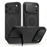 iPhone 18 Pro / 17 Pro Tech-Protect Kevlar Aura Case w. Stand Function and Cam Slider - MagSafe Compatible - Black