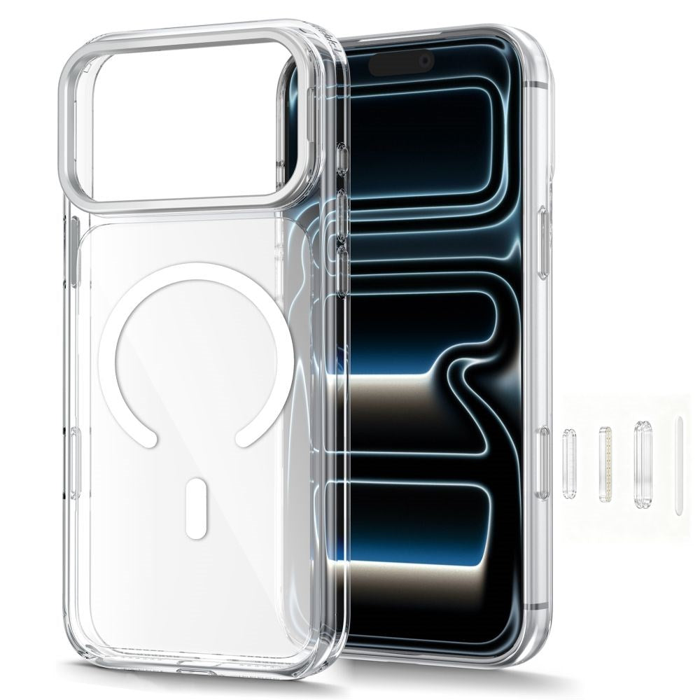 iPhone 18 Pro / 17 Pro Tech-Protect MagStand CC Case - MagSafe Compatible - Transparent