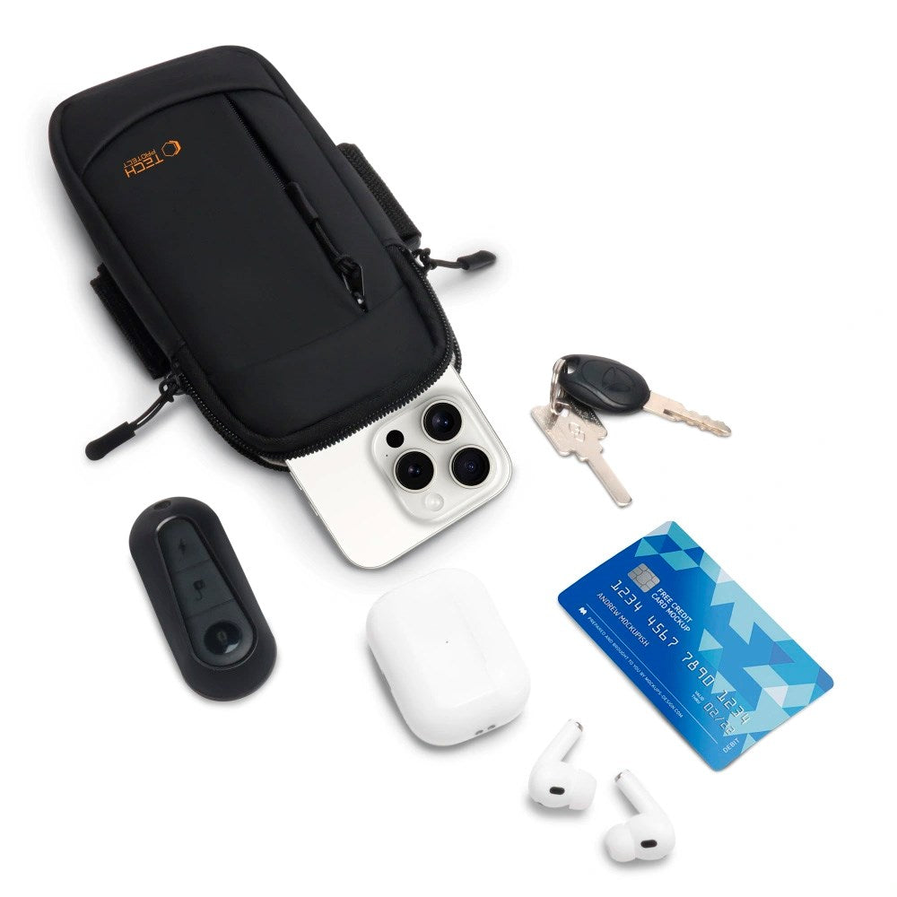 Tech-Protect Universal Running Armband - Black / Orange