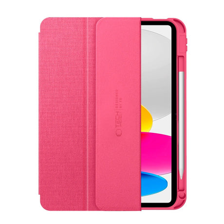 iPad 11" (2025) / 10.9" (2024 / 2022) Tech-Protect Canvas Flip Case with Pen Holder - Pink