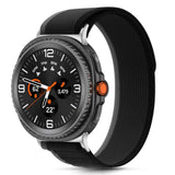 Samsung Galaxy Watch 8 / 9 / Classic (40 / 44 / 46mm) Tech-Protect Nylon Stripe Watch Band - Black / Orange
