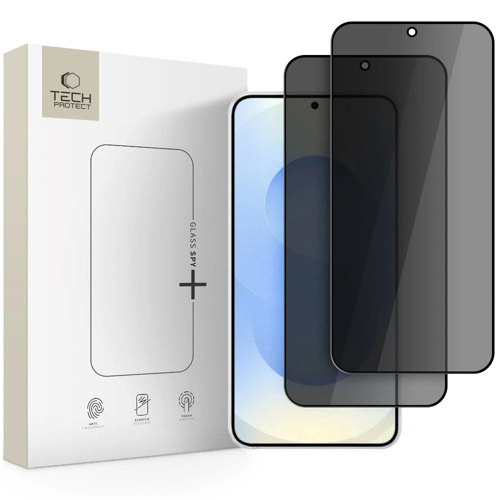Samsung Galaxy S26+ (Plus) Tech-Protect Glass Spy+ Screen Protection Glass - Privacy Function - 2 pcs. - Transparent