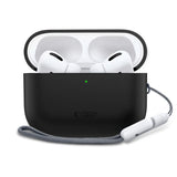 Apple AirPods Pro (3. Gen) Tech-Protect Silicone Case with Strap - Black