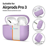 Apple AirPods Pro (3. Gen) Tech-Protect Silicone Case with Strap - Purple