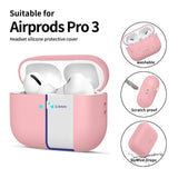 Apple AirPods Pro (3. Gen) Tech-Protect Silicone Case with Strap - Pink