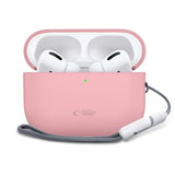 Apple AirPods Pro (3. Gen) Tech-Protect Silicone Case with Strap - Pink