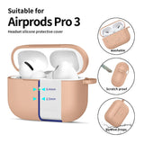 Apple AirPods Pro (3rd gen.) Tech-Protect Silicone Hook Case - Beige