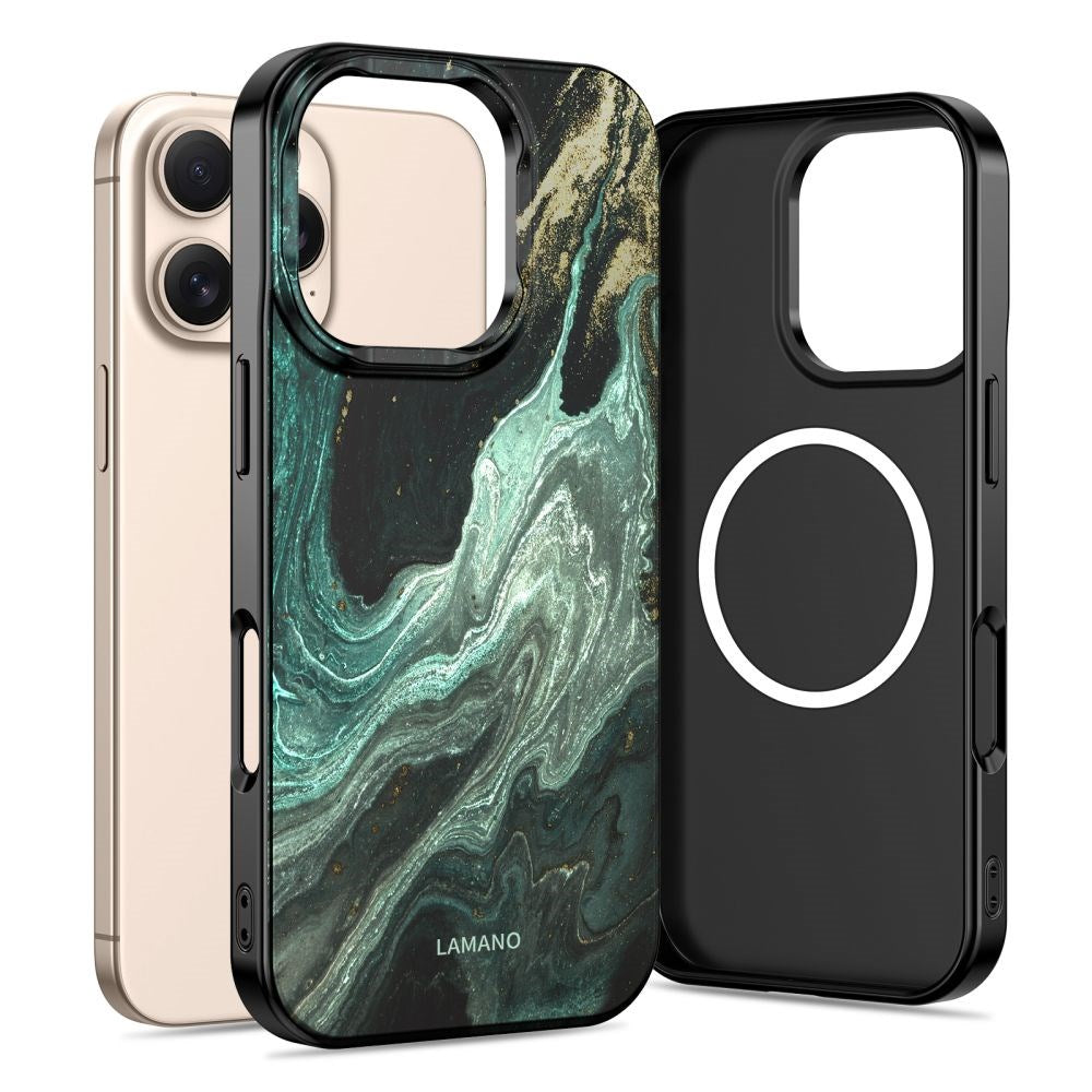 iPhone 16 Pro Tech-Protect Lamano Case - MagSafe Compatible - Verde Aura