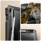 Samsung Galaxy Tab S10 Lite / S10 FE / S9 Tech-Protect Kevlar Pro Case with Built-in Screen Protector - Black