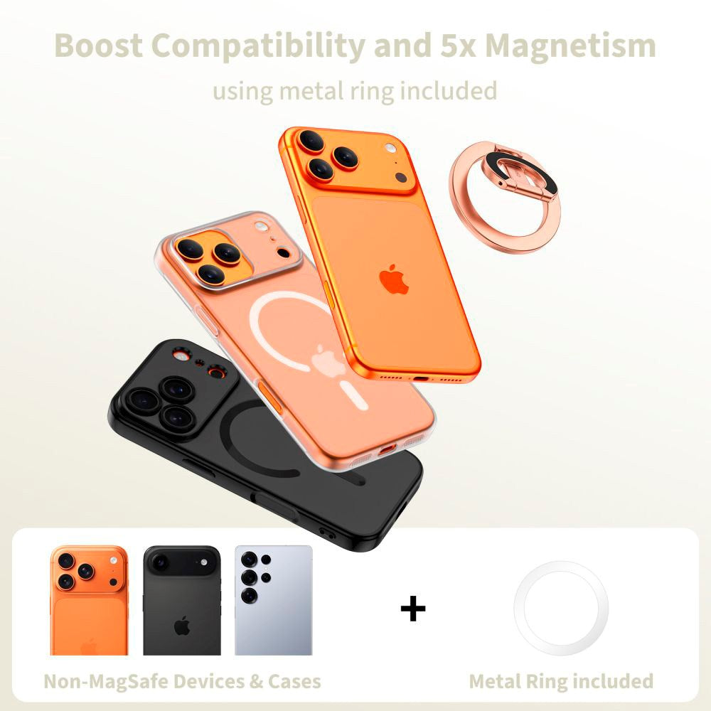 Tech-Protect Lamano Magnetic Ring Holder for Phone – MagSafe Compatible – Rose Gold