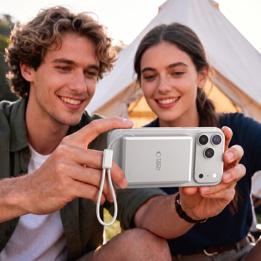 Tech-Protect PB40 LifeMag 25W PowerBank 10.000mAh - MagSafe / Qi2 Compatible - White