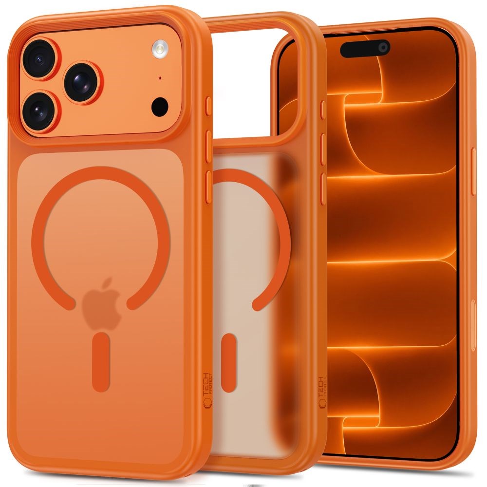 iPhone 18 Pro / 17 Pro Tech-Protect MagMat Case - MagSafe Compatible - Matte Orange