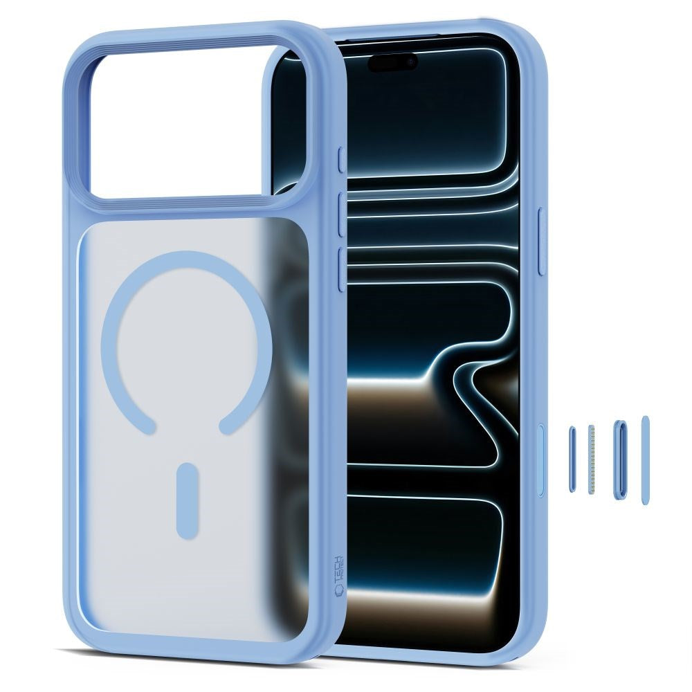 iPhone 18 Pro Max / 17 Pro Max Tech-Protect MagMat Case - MagSafe Compatible - Matte Light Blue