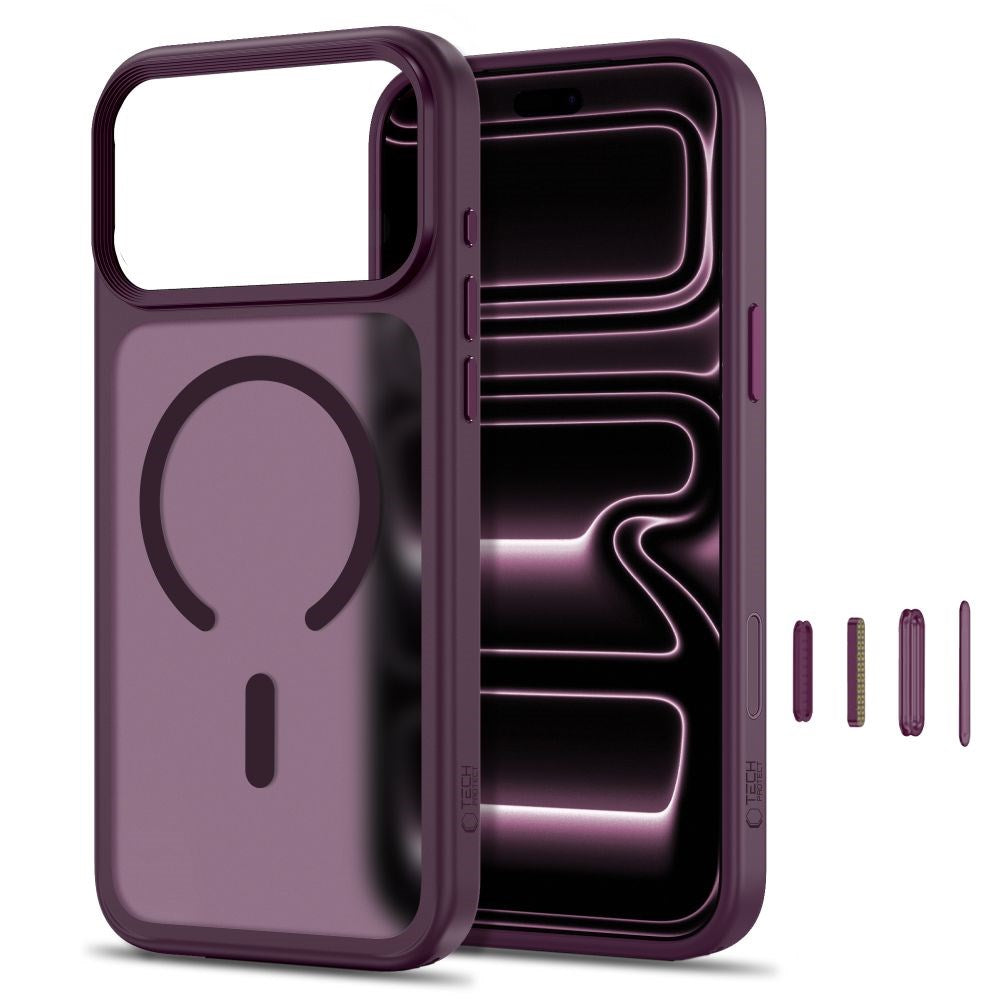 iPhone 18 Pro / 17 Pro Tech-Protect MagMat Case - MagSafe Compatible - Matte Red