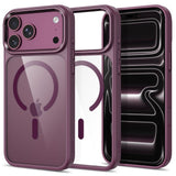 iPhone 18 Pro / 17 Pro Tech-Protect MagMat Case - MagSafe Compatible - Transparent / Red