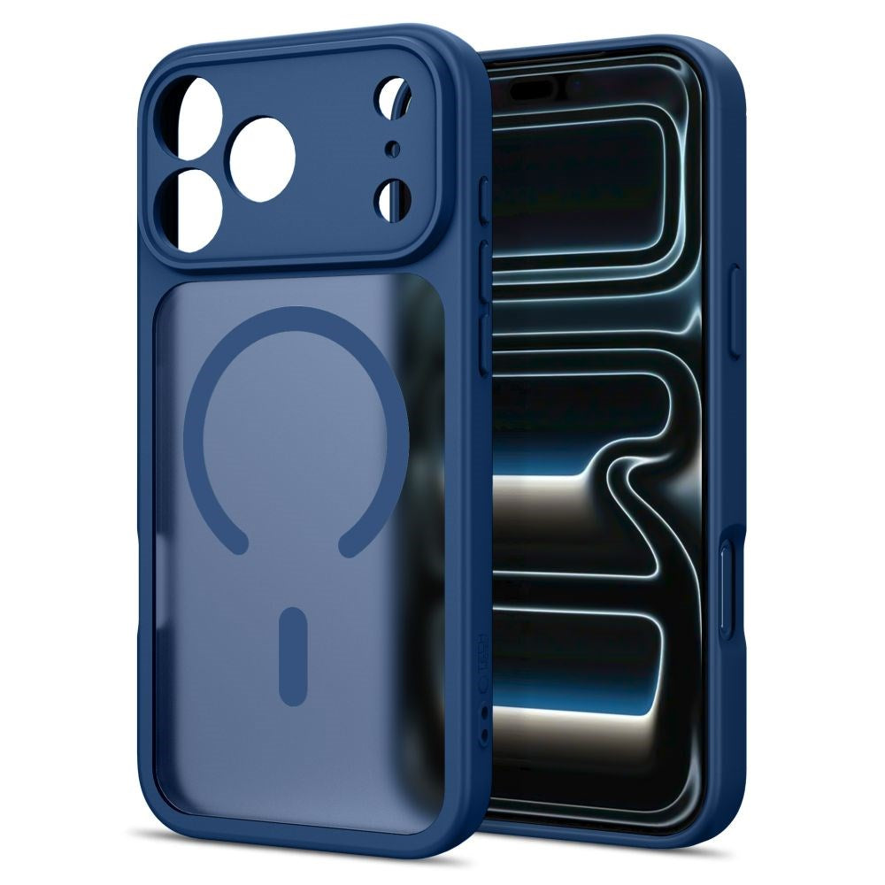 iPhone 17 Pro Max / 18 Pro Max Tech-Protect BasicMag Hybrid Case - MagSafe Compatible - Matte Dark Blue