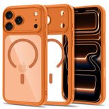 iPhone 18 Pro / 17 Pro Tech-Protect MagPeak Case - MagSafe Compatible - Orange / Transparent