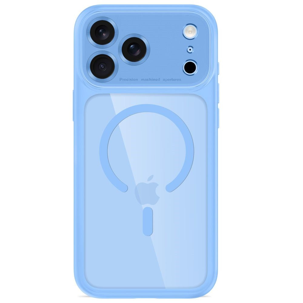 iPhone 18 Pro / 17 Pro Tech-Protect MagPeak Case - MagSafe Compatible - Light Blue / Transparent