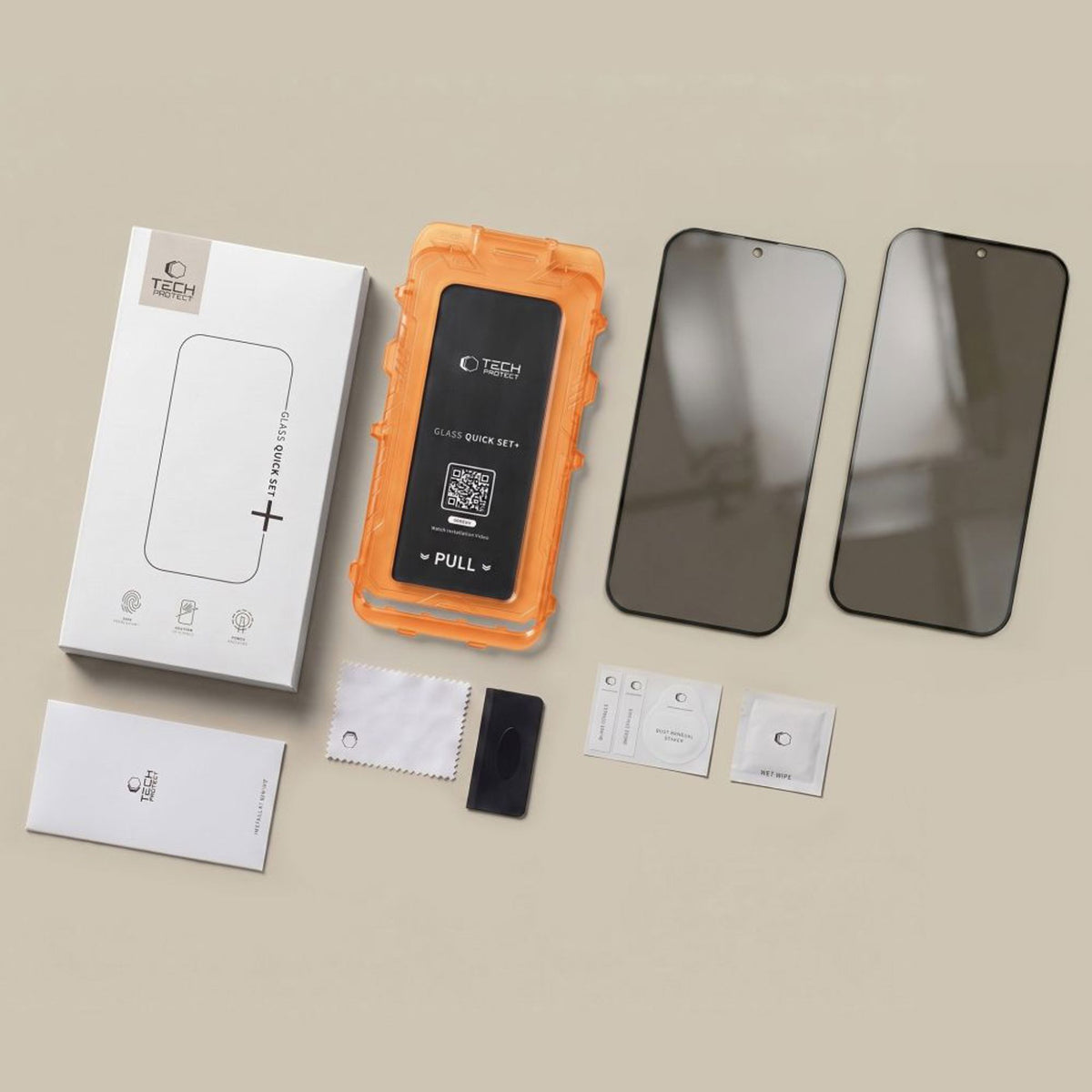 Samsung Galaxy S26 FE Tech-Protect Quick Set Spy+ Privacy Screen Protector - 2 pcs - Transparent