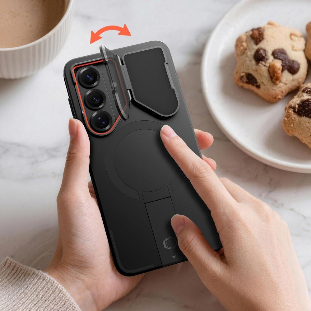 Samsung Galaxy S26 Tech-Protect Kevlar Aura Hybrid Case - MagSafe Compatible - Black