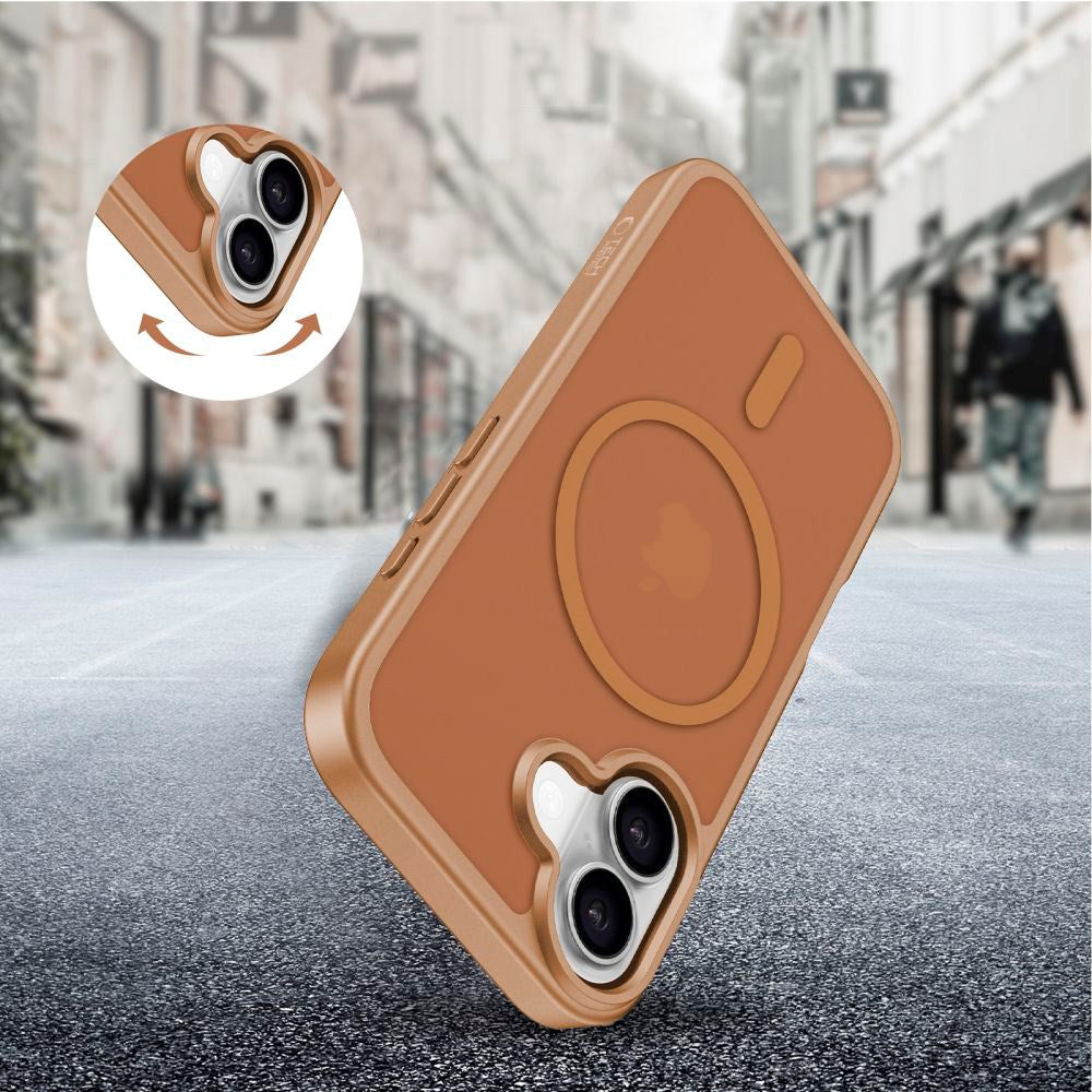iPhone 17 Tech-Protect BasicMag Hybrid Case - MagSafe Compatible - Matte Brown