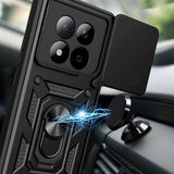 Xiaomi Redmi Note 15 Pro Tech-Protect Camshield Case with Magnetic Ring & Stand Function - Black