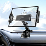 Tech-Protect V4 – Innovative Car Tablet Mount – 360° Rotation & Telescopic Arm - Black