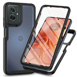 Motorola Moto G55 Tech-Protect Defense Case with Hybrid Glass - Transparent / Black