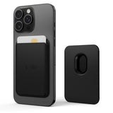 Tech-Protect MagWallet Faux Leather Card Holder - MagSafe Compatible - Black Carbon