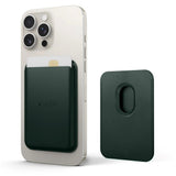 Tech-Protect MagWallet Faux Leather Card Holder - MagSafe Compatible - Green