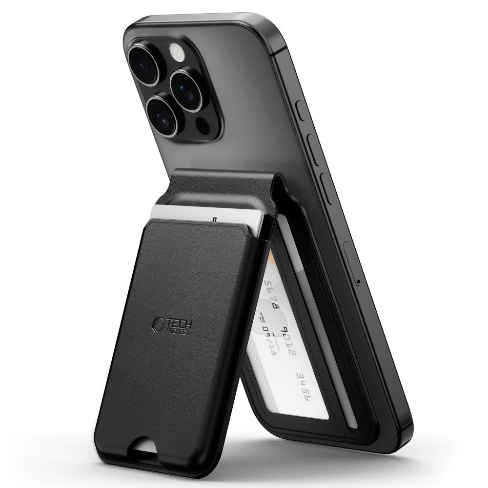 Tech-Protect MagWallet Stand Card Holder - MagSafe Compatible - Black