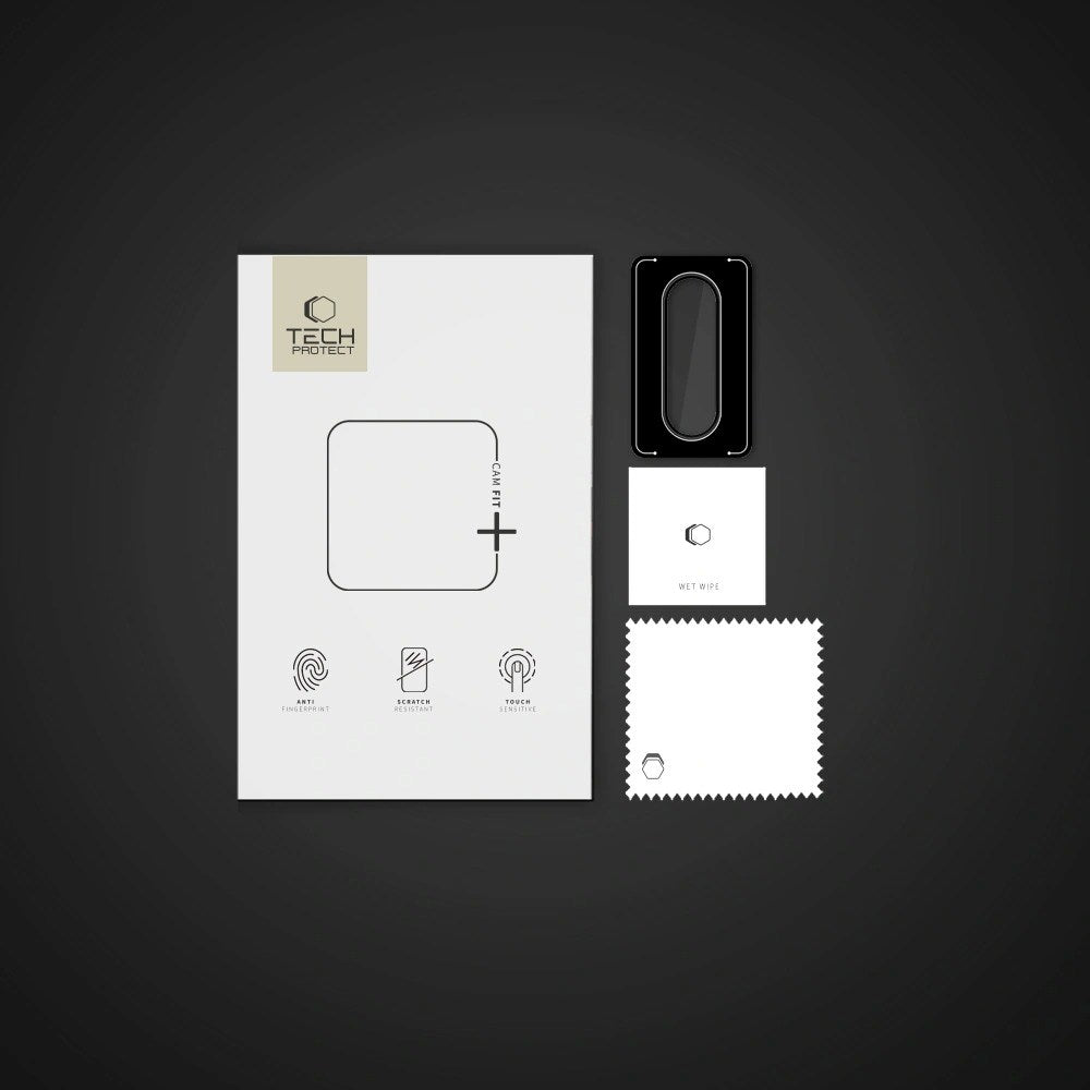 Samsung Galaxy A36 (5G) / A56 (5G) Tech-Protect Camring Fit+ Camera Lens Protection - Transparent / Black Edge