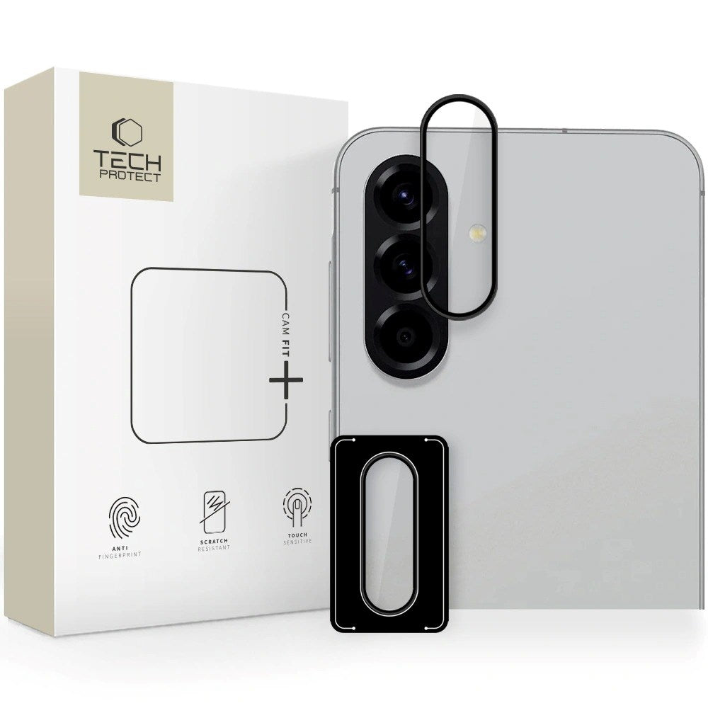 Samsung Galaxy A36 (5G) / A56 (5G) Tech-Protect Camring Fit+ Camera Lens Protection - Transparent / Black Edge