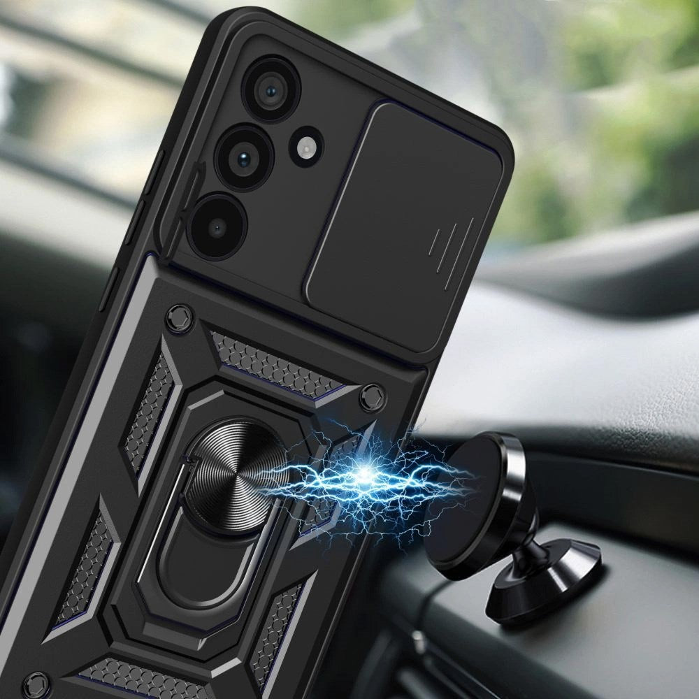 Samsung Galaxy A56 (5G) Tech-Protect Camshield Case with Magnetic Ring & Stand Function - Black
