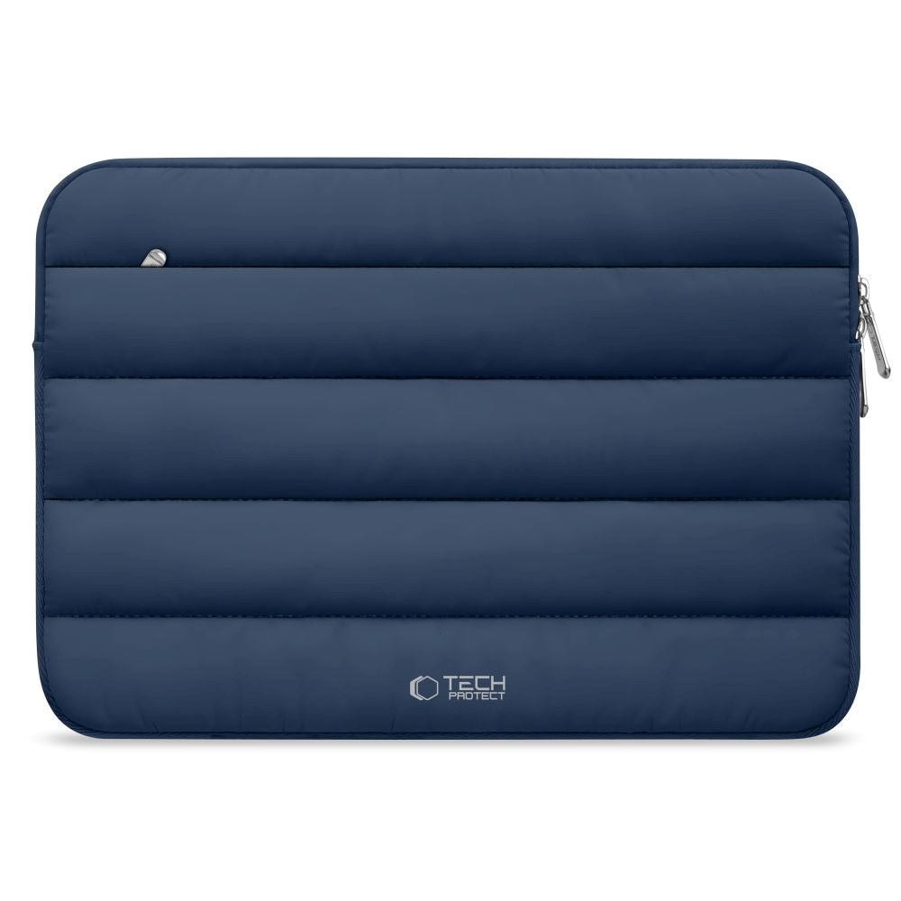 Tech-Protect Fluffy MacBook / Laptop 13-14" (25 x 35cm) Sleeve with Extra Zipper Pocket - Dark Blue