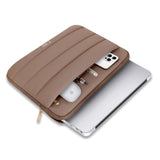 Tech-Protect Fluffy MacBook / Laptop 15-16" (27 x 38cm) Sleeve with Extra Zipper Pocket - Beige