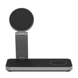 Tech-Protect 3-in-1 Magnetic Wireless Charger - MagSafe Compatible - 15W - Black