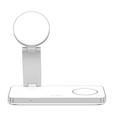 Tech-Protect 3-in-1 Magnetic Wireless Charger - MagSafe Compatible - 15W - White