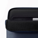 Tech-Protect MacBook / Laptop 15-16" Faux Leather Sleeve with Lined Inside - Navy Blue